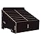 Homoyoyo Wooden Desktop Phone Storage Organizer Multi Cell Phone Display Rack for Classroom Office Meeting Compact Space-saving Stylish Walnut Finish