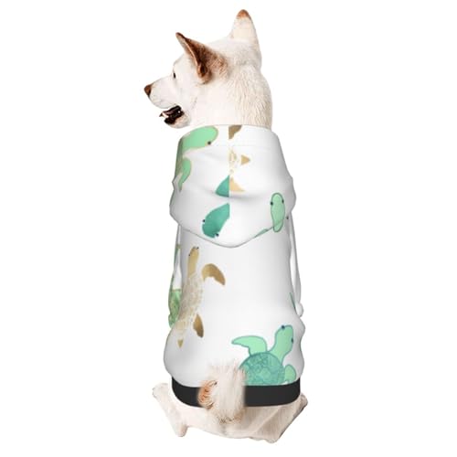 犬服 亀 泳ぎ パーカー ペット服 犬の服 犬用 ペット用 小中型犬 洋服 猫服 秋冬 冬服 保温 防寒 防風 柔らかい 暖かい ドッグウェア ペットウェア 脱毛保護 お散歩 お出かけ 可愛い 人気 ファッション おしゃれ