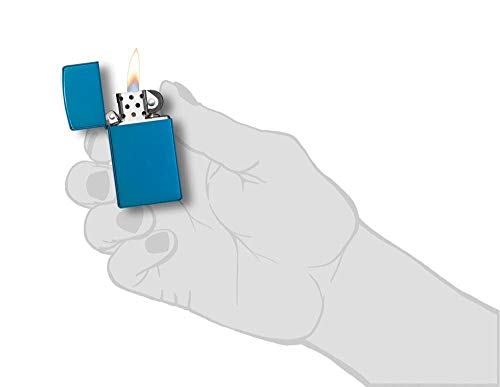 Zippo Slim encendedor de bolsillo azul miniatura 4