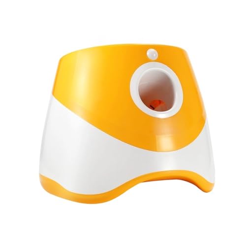 AOPIPI ペット用ボール投げ機、自動ボールランチャー、小型、超コンパクト設計、耐久性、3段階距離調整、自動キャッチ&スロー、小型犬に最適、教育およびスポーツ用 (A,ボール×9)