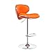 Cajolg Pub Barhocker Hochhocker Küche Barhocker 360 ° Drehbare Barhocker Mit Rückenlehne Und Fußstütze Für Pub Küchenarbeitsplatte,Orange