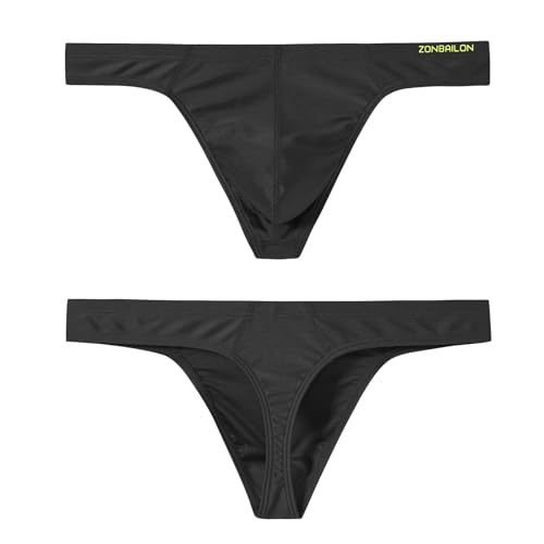 JINSHI Men's Thong Underwear Sexy Ice Silk Glossy G String Male Athletic Thongs T Back For Men Bikini Briefs