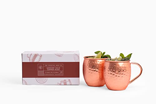 The Cocktail Box Co. - Juego de 2 tazas de cobre puro 100% (16 onzas) Cover