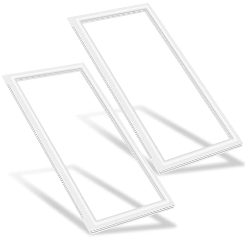 Image of 2x Upgraded W10830162 Refrigerator French Door Gasket Compatible with Kenmore, Kitchen-Aid and for Whirlpool 12723206AP W10179332 W10179332N W10199876 W10443225 W10571956 Refrigerator Door Seal White