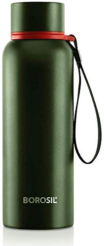 Borosil Edelstahl Hydra Trek - Vakuumisolierte Flasche Wasserflasche, grün, 500 ml Cover