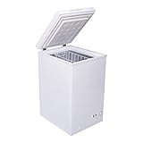 SIA AMZCHF100W White Chest Freezer with Removable Wire Basket, 80L Freestanding...
