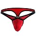 Arjen Kroos Men's G-strings Thong Sexy Low Rise Underwear Bulge Pouch Panties,A4-RED-AK2113,Small