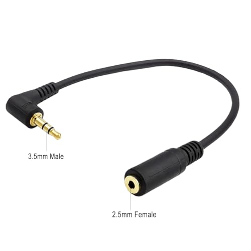 Adaptador de audio con jack 3.5mm ángulo 2-Pack miniatura 3