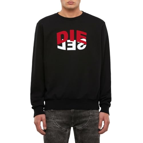 Diesel Felpa A00809 sweatshirt pour homme en coton noir