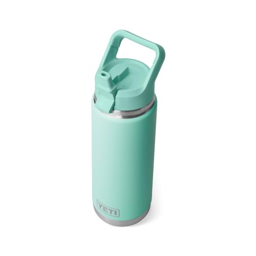 Image of YETI Rambler 26 oz Bottle, Vacuum Insulated, Stainless Steel with Color Matching Straw Cap