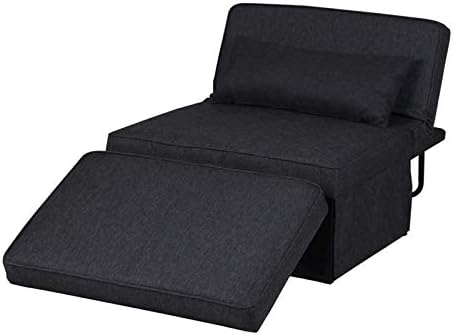 Lifestyle Solutions Relaxalounger Amare Otto-Kube Convertible Chaise Lounge in Charcoal