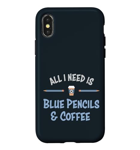 Animator �u���[ ���M �R�[�q�[ �X�}�z�P�[�X iPhone X/XS �p