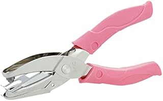 Hole Punch for Paper Crafts-Single Shape Metal Handheld Portable for Card Making Pink 1/4 Inch(Heart)