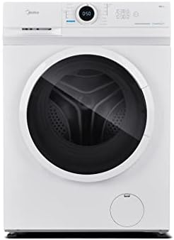 Midea MF10EW70B Energy-Saving Freestanding Washing Machine, BLDC Motor, Bright LED Display, Steam Care, Quick Wash, Various temp options, Prewash, 1400RPM, 7kg load, White, sold ONLY BY AMAZON