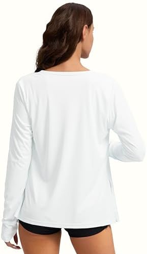 Women's UPF 50+ Sun Shirt Long Sleeve UV Sun Protection Shirts Lightweight Cardigan for Women with Pockets SPF Swim Cover Up view 5