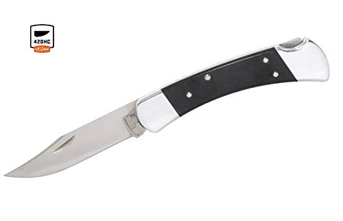 Buck Knives 110 Lightweight Alumnium Black Micarta Folding Hunter 0110BKSSH3