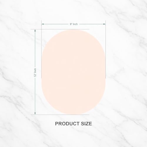 Image of Capsule-Shaped Frameless Wall Mirror - Modern Decorative Mirror for Bathroom, Bedroom, Entryway & Living Room. (9x15)