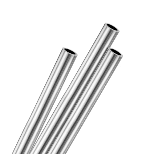 M METERXITY 3-Pack 250mm 316 Stainless Steel Tube, 3mm OD 0.5mm Wall Thickness Seamless Stainless Steel Tubing for Construction/Machining/DIY Crafting, Metal Straight Pipe [0.12x0.02x9.8IN]