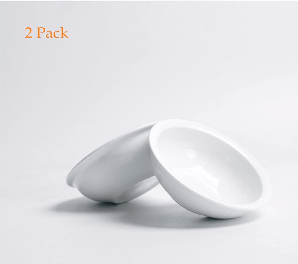 2-Pack Ceramic Pet Bowls for Cat and Dog - Food & Water Dish Set, Made of Food-Safe Bone China, Easy Clean & Dishwasher Safe, Ideal for Multiple Pets or Replacement