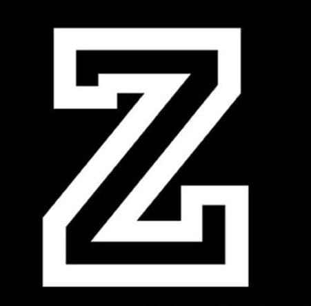 Ranger Products Athletic Sport Font Initial Letter Z - Decal Sticker, Die Cut Vi