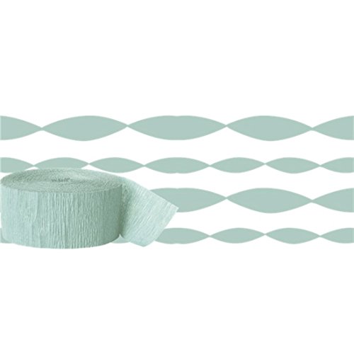 Mint Crepe Crepe Paper Roll Streamer - 81 ft (Pack Of 1) - Perfect For Parties, Decorations & Events - Thumbnail 3