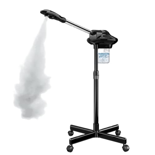 Professional Facial Steamer, Facial Steamer On Pentagram Wheels With More Steam, Adjustable Height For Suitable For Personal And Professional Personal Care Places. #TOP5