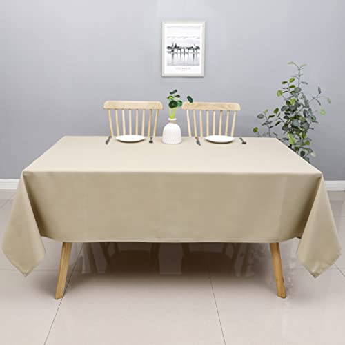 Wewoch Khaki Rectangle Tablecloth Water Resistant Washable Polyester Table Cloth for Dining,Kitchen, Parties Weddings and Outdoor Use 60 Inch by 120 Inch by Wewoch - Image 6