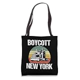 Boycott New York 2024 Truck Driver Trucker Strike Support Tote Bag