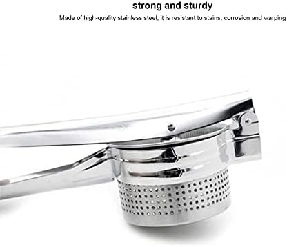 Stainless Steel Potato Ricer,Potato Masher Fruit Vegetable Presser Crusher Heavy Duty for Home Kitchen Restaurant(L)