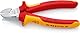 KNIPEX Seitenschneider auf SB-Karte isoliert mit Mehrkomponenten-Hüllen, VDE-geprüft verchromt 160 mm, 70 06 160 SB