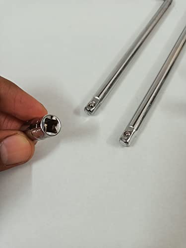 Image of 1 /4 inch Square T - Handle with 8, 9, 10, 11, 12 Sockets and 1 /4 inch L- Handle Combination Set, Hardened Chrome Vanadium Steel, Anti-Slip & Anti-Corrosion properties (Combo 2)