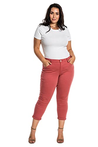 Slink - Premium Women's Plus Size Stretch Mid Rise Boyfriend Jeans (Color)
