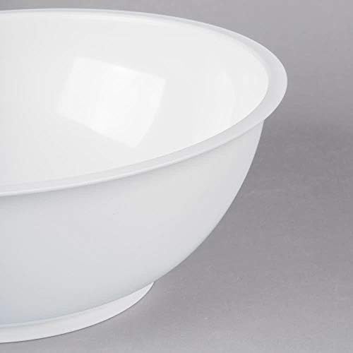 Pack of 3 Eco Friendly Premium Hard Plastic Food Containers with Lids | Salad and Pasta Bowls | Plastic Party Bowls with Lids - 10" (25.5cm) - 80oz (2.25 Litre) - White Bowls