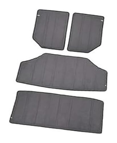 Tapis d'isolation thermique et phonique en coton pour toit rigide Jeep Wrangler JK noir