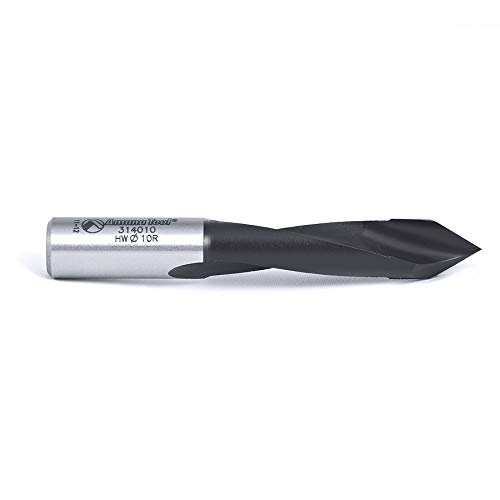 Amana Tool - 314010 Carbide Tipped Through-Hole Boring Bit R/H 10mm Dia x 70mm Long x 10mm