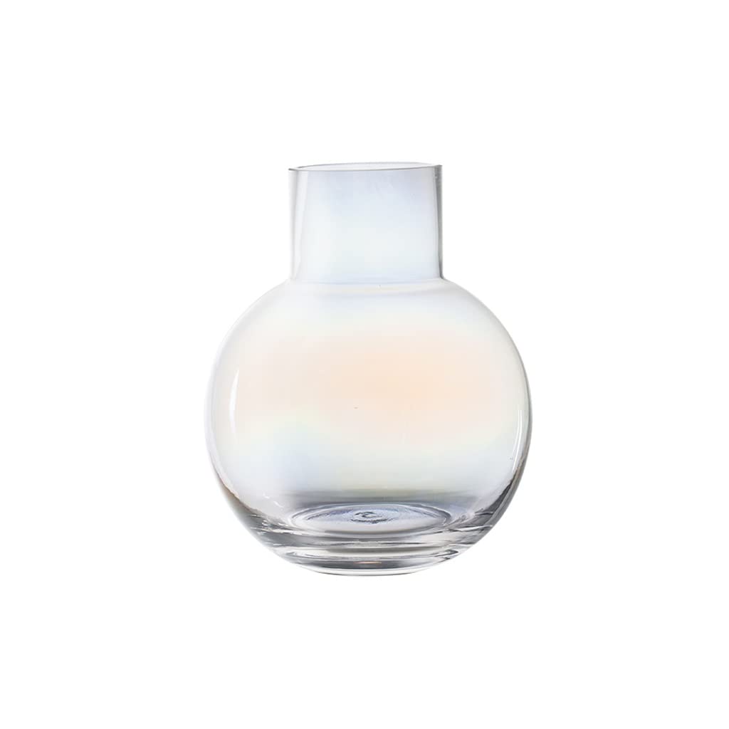 Vase fleur arrangement en verre bouteille transparente ornement table salon maison 21cm