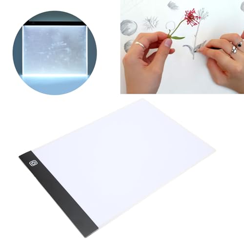 A4 Tracing Light Box with 3-Level Adjustable Brightness, Touch Sensor for Even Illumination, LED Light Pad for Sketching and 2D Animation