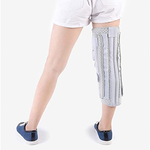HCZKIUJ Knee Immobilizer, Suitable for Sleep, Full Leg Brace, Straight Knee Splint, Support for Knee Post-Pre-Operation and Surgery Recovery (M)