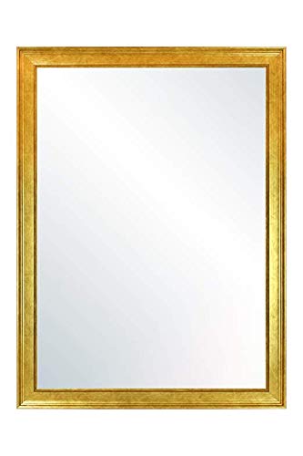 CHELY INTERMARKET, Espejo de Pared Cuerpo Entero Medidas 40X60 cm (47,50x67,50 cm) Dorado/Mod-155, Ideal para peluquerías, salón, Comedor, Dormitorio y oficinas. Fabricado en España. Material Madera