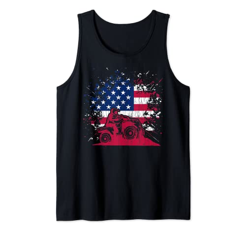 Gráfico de barro divertido para carreras de lodo de Quad Racer USA Camiseta sin Mangas