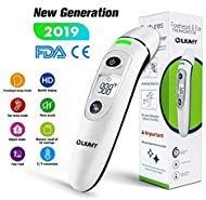 Thermometer for Fever, Accurate Reading Forehead and Ear, 5-in-1 Digital Infrared Baby Thermometer, Suitable for Infant, Children, Adults, Elders with Fever Indicator