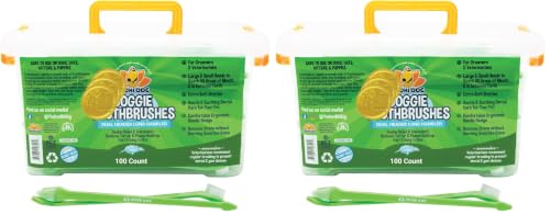 Image of Bodhi Dog Dual-Headed Toothbrush for Dogs & Cats - Soft Bristles for Gentle Pet Dental Care - Puppy & Adult Teeth Cleaning - Easy-to-Use Design for Healthy Gums & Fresh Breath (100 Count) (Pack of 2)