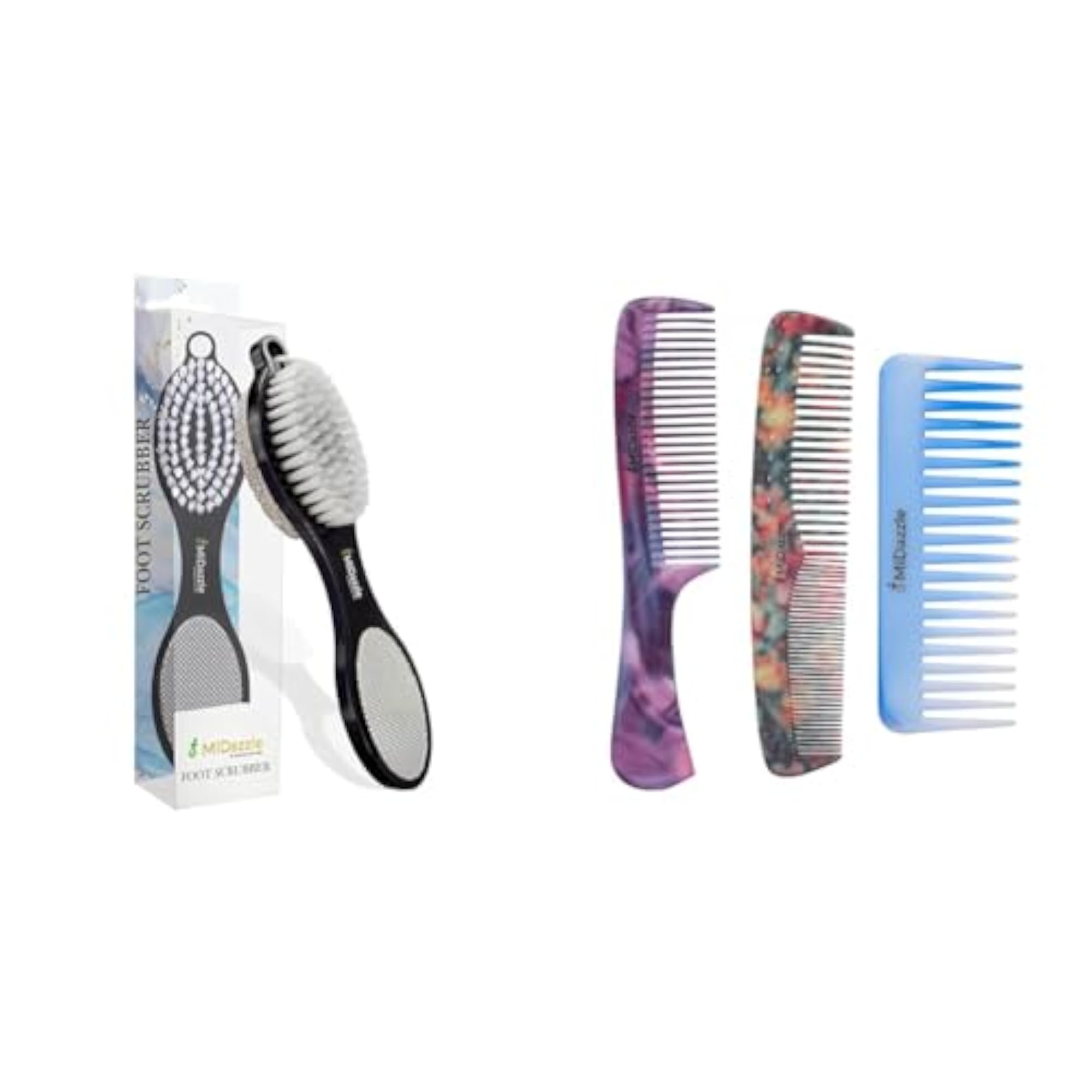 Midazzle 4 In 1 Foot Pedicure Brush & Pumice Stone Set
