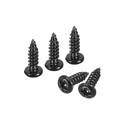 Uxcell A23062300UX0339 3Mm X 10Mm Phillips Pan Head Self-Tapping Screw, 100Pcs - 304 Stainless Steel Round Head Wood Screw Full Thread cover