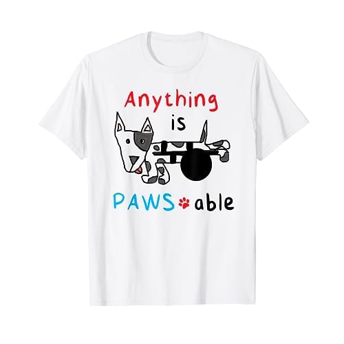 Wheelchair Dog Dachshund, Anything is PAWSable, Women Kids T-Shirt