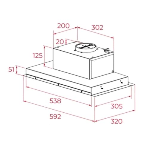 Campana extractora Teka GFI 63030 KOS IX Encastrada 60cm LED inox boutons - vue 3