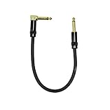 Audio 2000s E28101 1/4' TS Right Angle to 1/4' TS 1 Feet Patch Cable