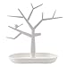 ChezMax Tree Design Jewelry Display Tower Necklace Earring Bracelet Holder Organizer Stand, White