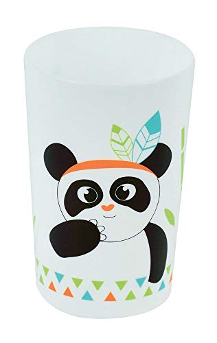 FUN HOUSE 005700 INDIAN PANDA Verre 220 ml pour enfant, Clair