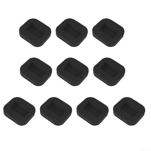 Lot de 10 dessous de verre en feutre pour meubles avec fond en feutre, protecteurs de roues antidérapants pour planchers, chaises de bureau et canapés Noir